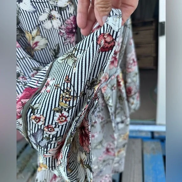 JENNAFER GRACE WOMENS Floral Kimono Robe MEDIUM - Picture 8 of 12